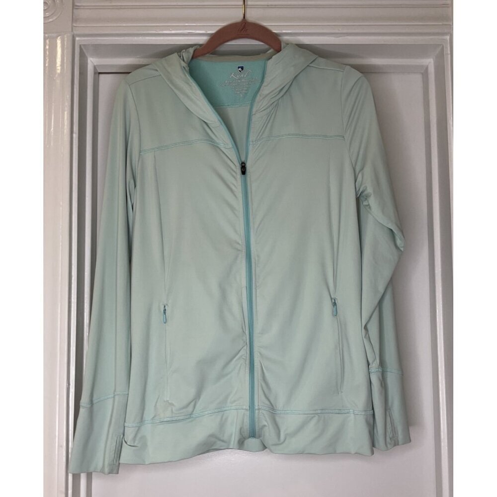 Kühl Women's Zip-Up Hoodie Jacket Mint Green Lightweight Full Zipper & Pockets S